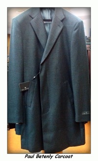 Paul Betenly Single Breasted ¾ Length Button Fly Front Top Coat