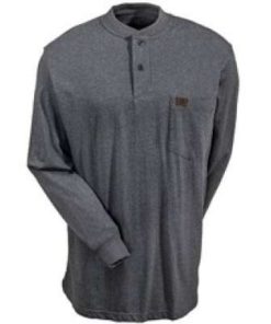 Riggins Long Sleeve 3 Button Henley Crew Neck T-Shirt