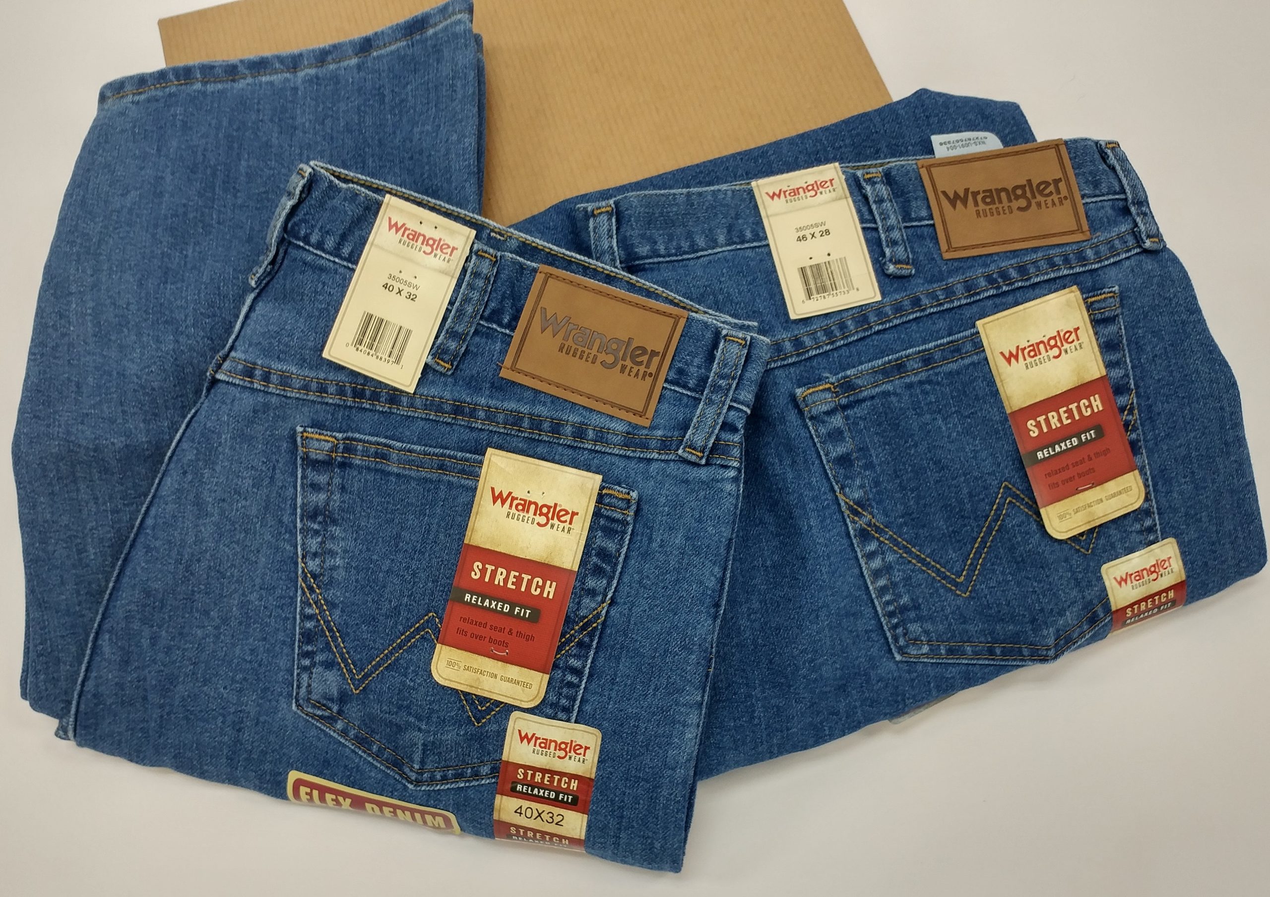 Wrangler Relaxed Fit Stretch Denim | Gilbert's Big & Tall Clothing