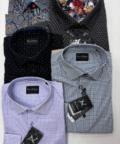 Au Noir Long Sleeve Patterned Sport Shirts