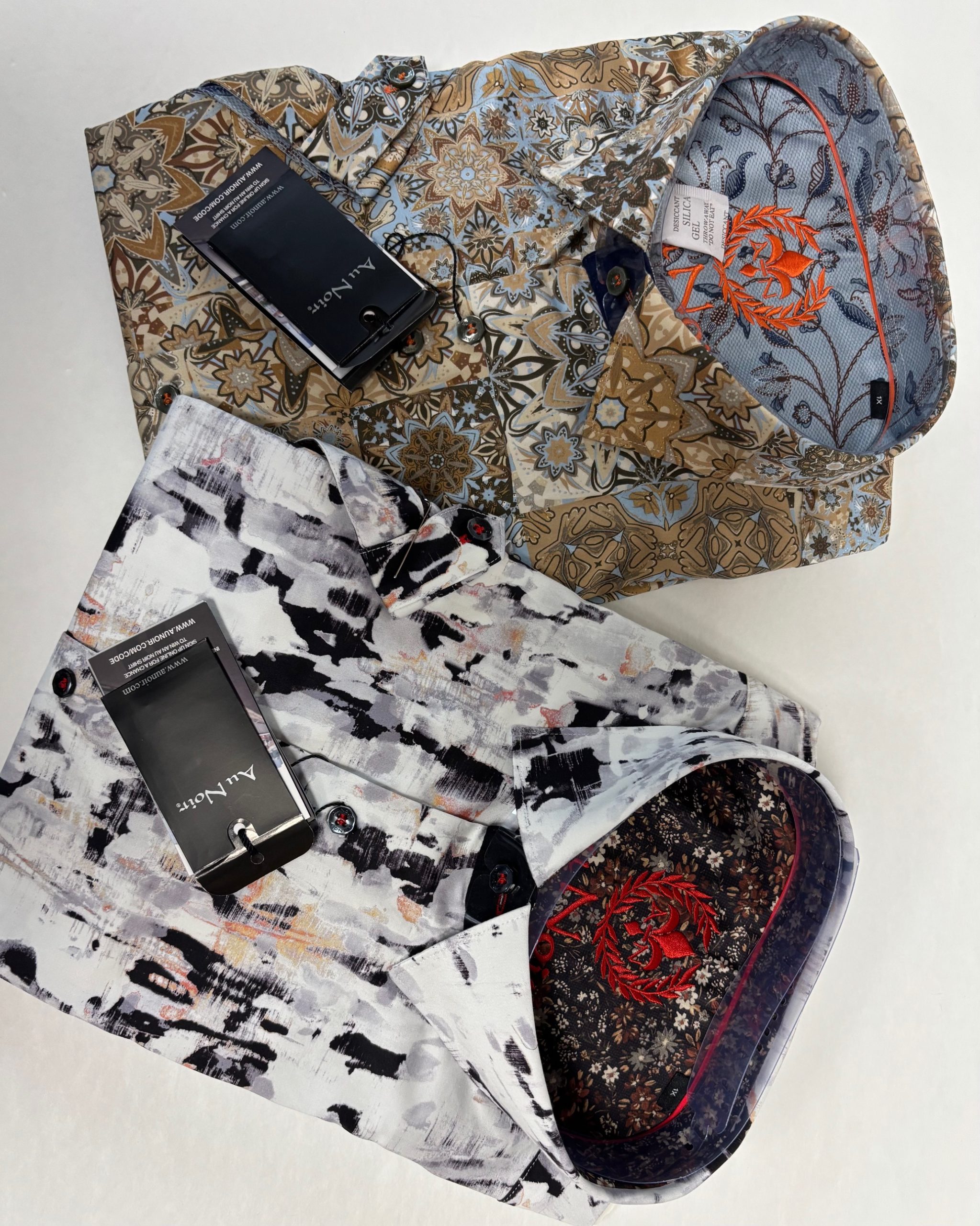 Au Noir Short Sleeve Patterned Sport Shirts