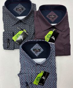 Black Ice Long Sleeve Pattered Sport Shirts