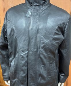 Modango Long Sleeve Leather Car Coat