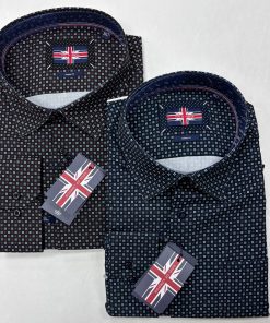 Soul Of London Long Sleeve Pattered Sport Shirts